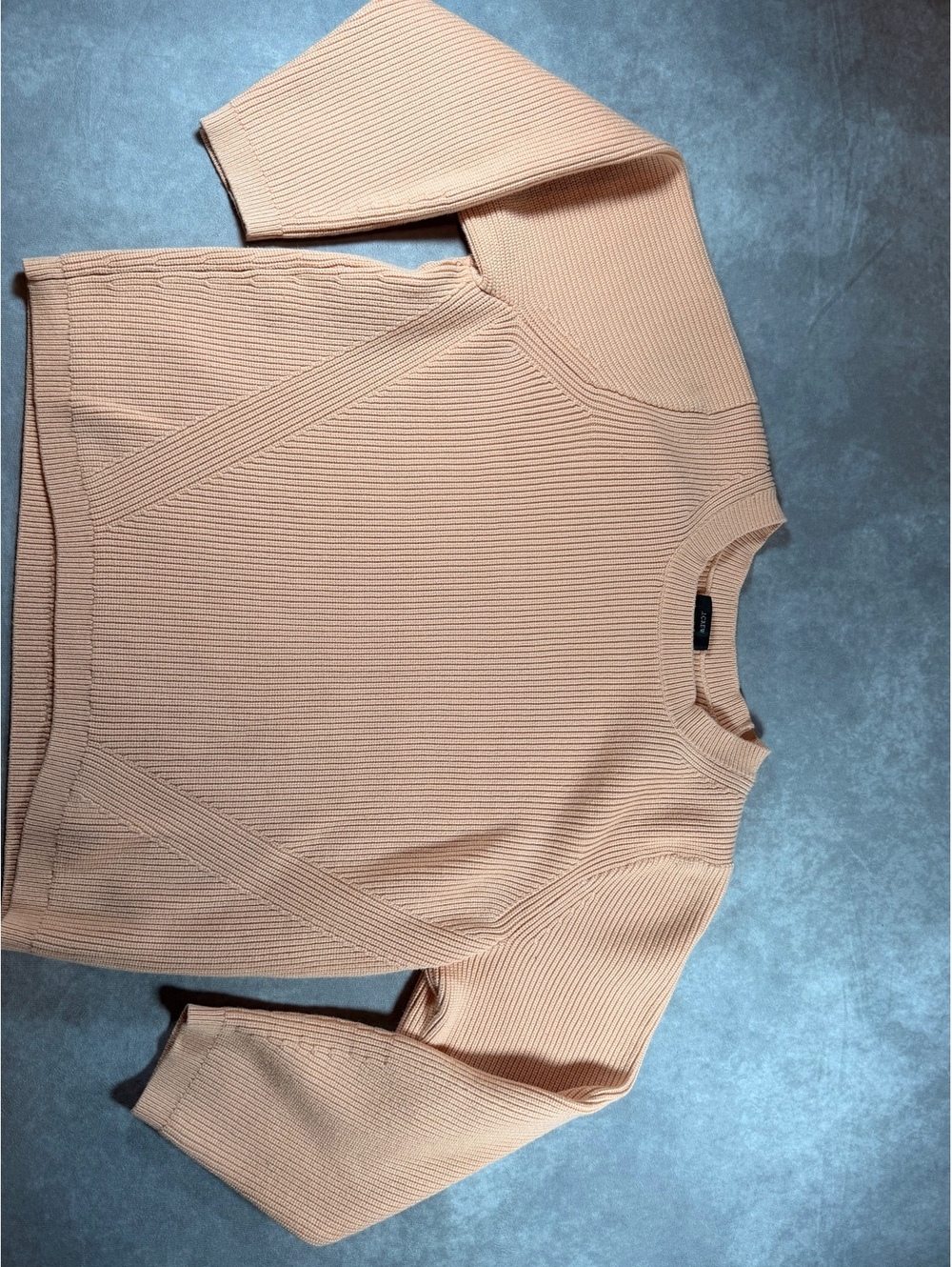 J.Crew Peach Ribbed Knit Sweater Medium